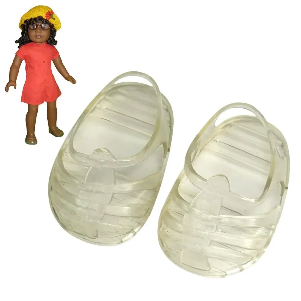 American Girl Jellie Shoes Clear Jellies A Culotte Dress Accessory Doll Sandals
